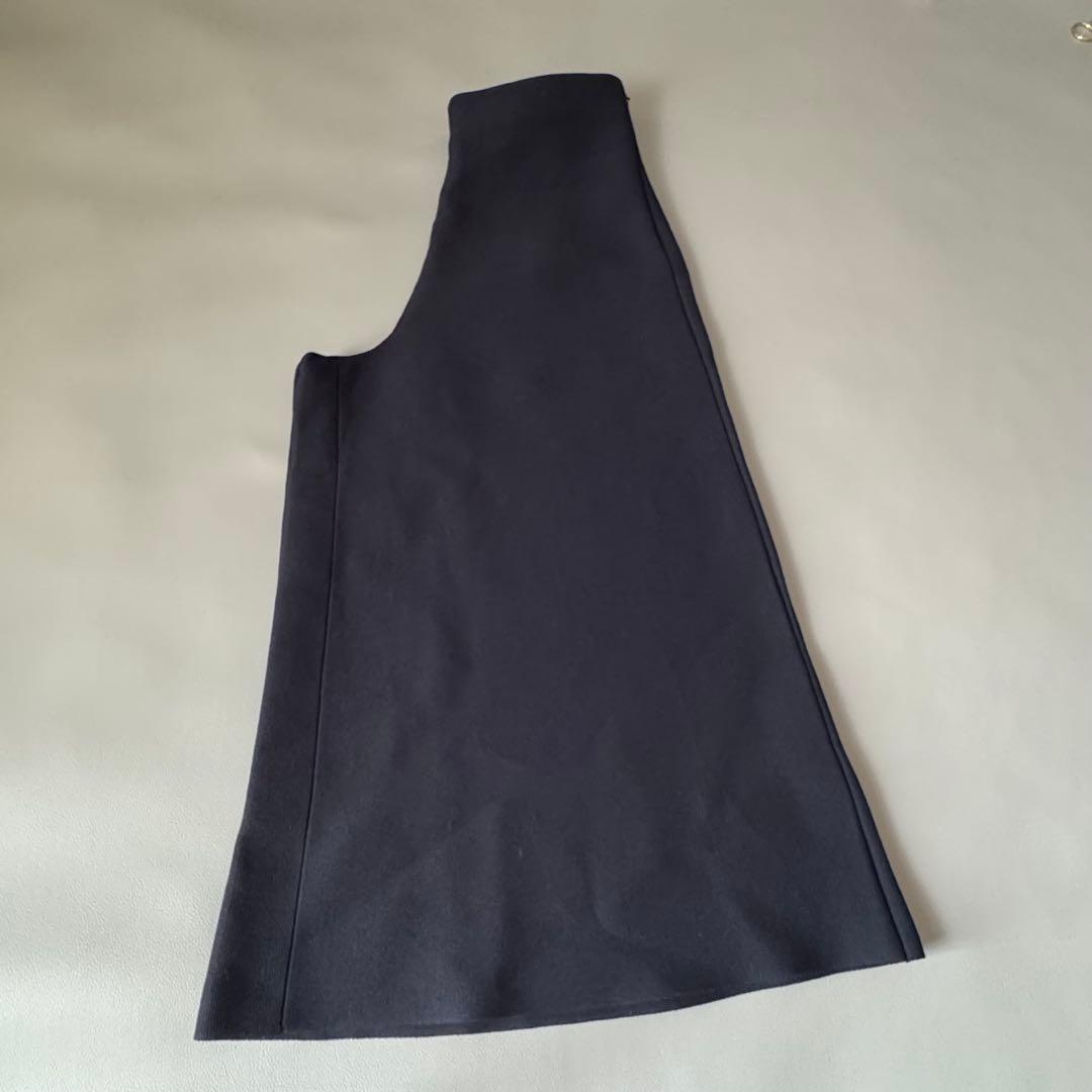 極美品　EPOCA ラ・マリア　クロスニットパンツ　ワイド　ガウチョ　紺