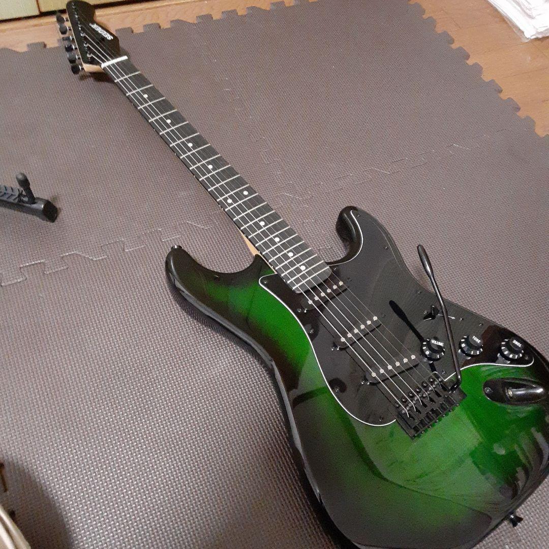 美品　SELDER グラデーショングリーン エレキギター