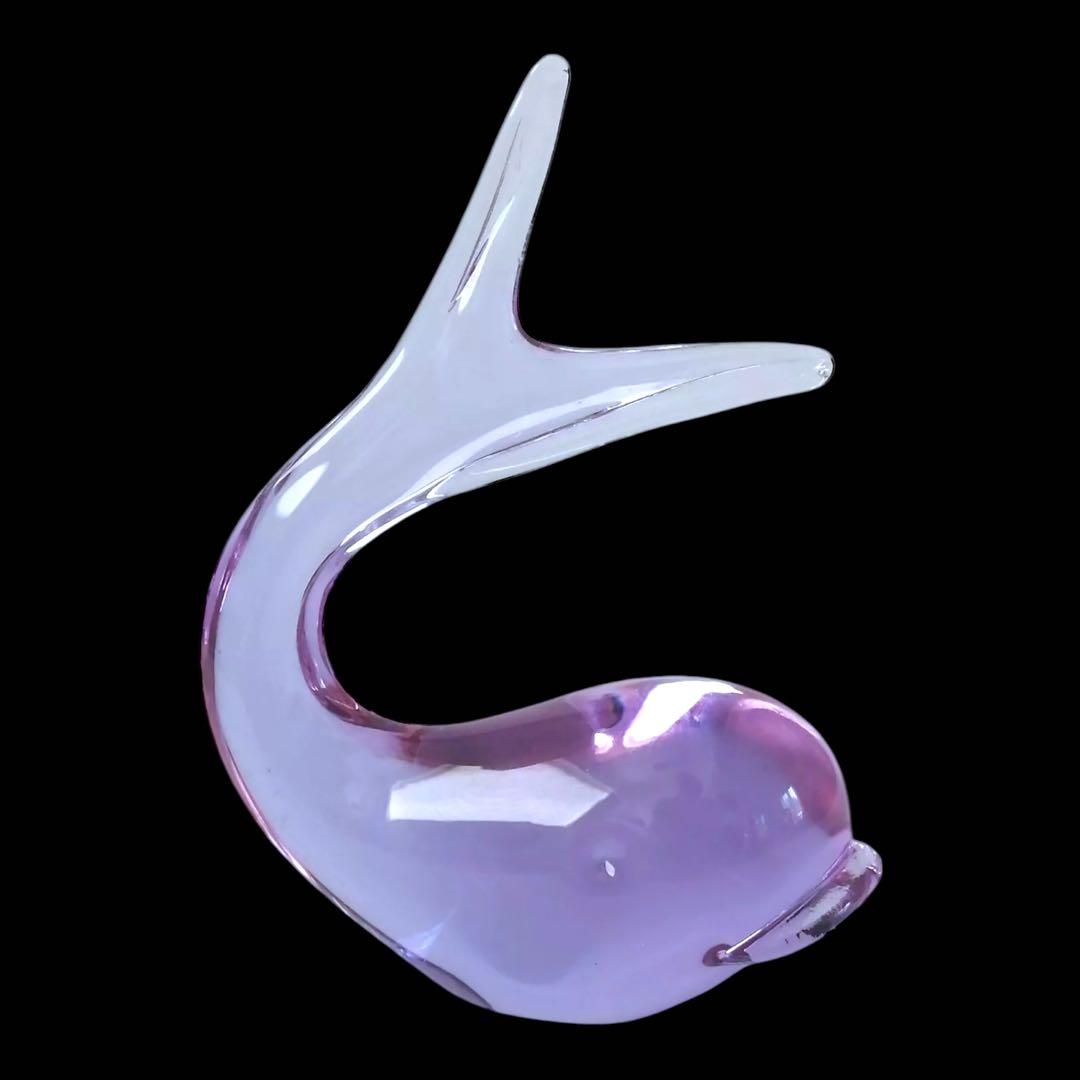 激レア☆アレキサンドライトガラス☆親子のクジラ☆セット☆ペーパーウェイト