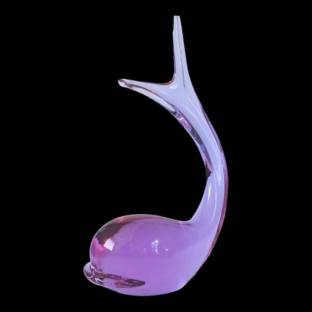 激レア☆アレキサンドライトガラス☆親子のクジラ☆セット☆ペーパーウェイト