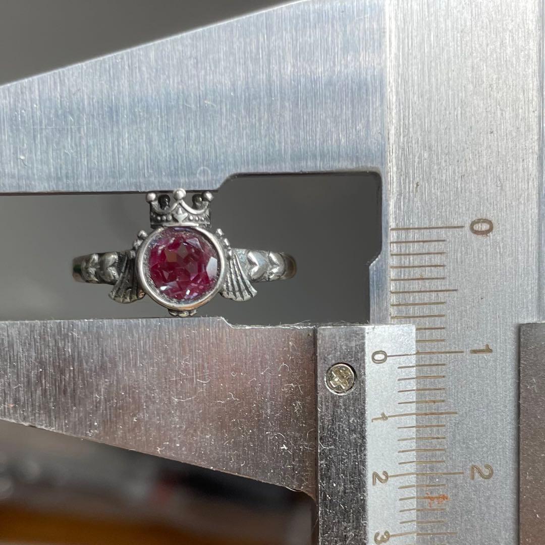 天然石リング　アレキサンドライト　紫緑シラー　高透明　6mm SV925