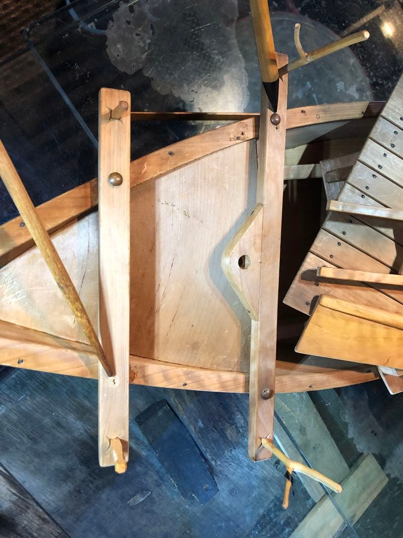 日本 昭和東京羽田 船大工 和船 大小2隻 工芸品 美術品 舟盛 模型 匠