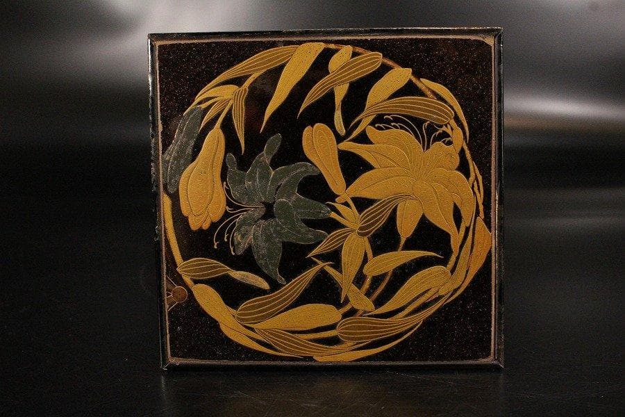 中国美術 竹足 天蒔絵 小卓台 唐物 極上 希少 旧家蔵出