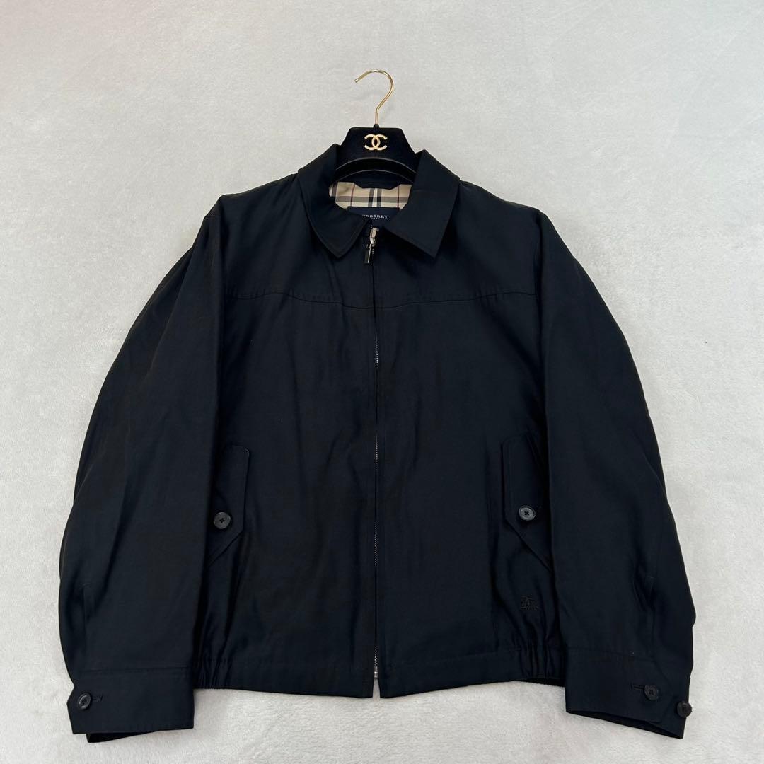 K612 M バーバリーロンドン ノバチェック柄 ブルゾン ブラック メンズ