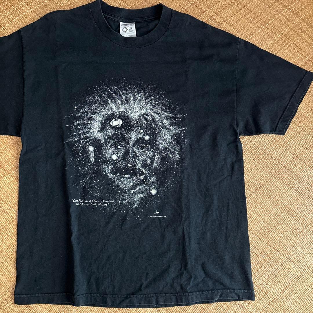 90s USA製 【アインシュタイン】 銀河 プリント Tシャツ