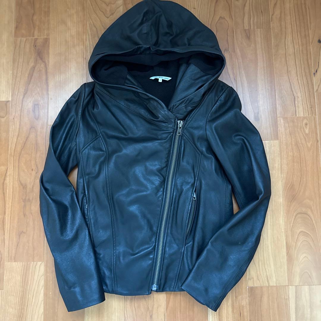 羊革 helmut lang ヘルムートラング レザーライダースジャケット