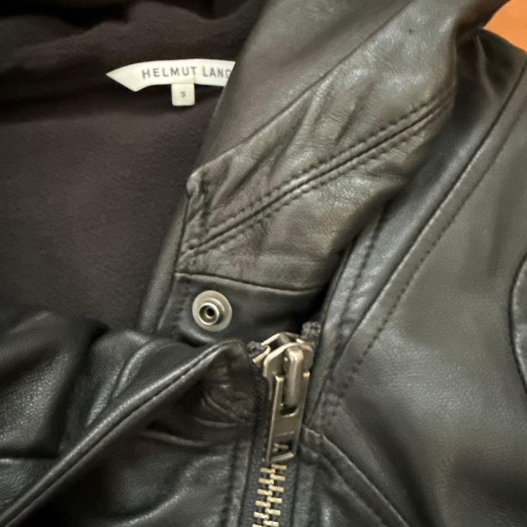 羊革 helmut lang ヘルムートラング レザーライダースジャケット