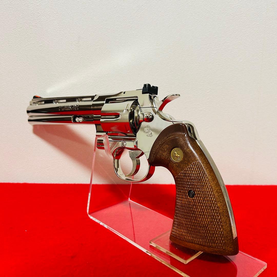 【Rモデル】 タナカ コルトパイソン　ニッケルフィニッシュ　6インチ ガスガン