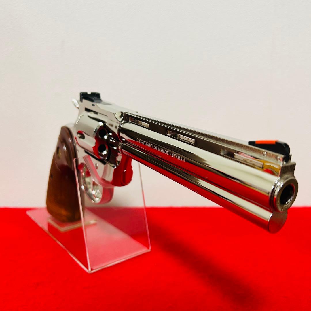 【Rモデル】 タナカ コルトパイソン　ニッケルフィニッシュ　6インチ ガスガン