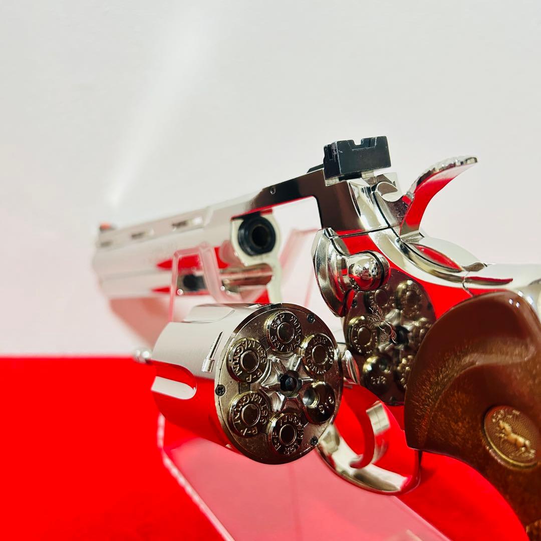 【Rモデル】 タナカ コルトパイソン　ニッケルフィニッシュ　6インチ ガスガン