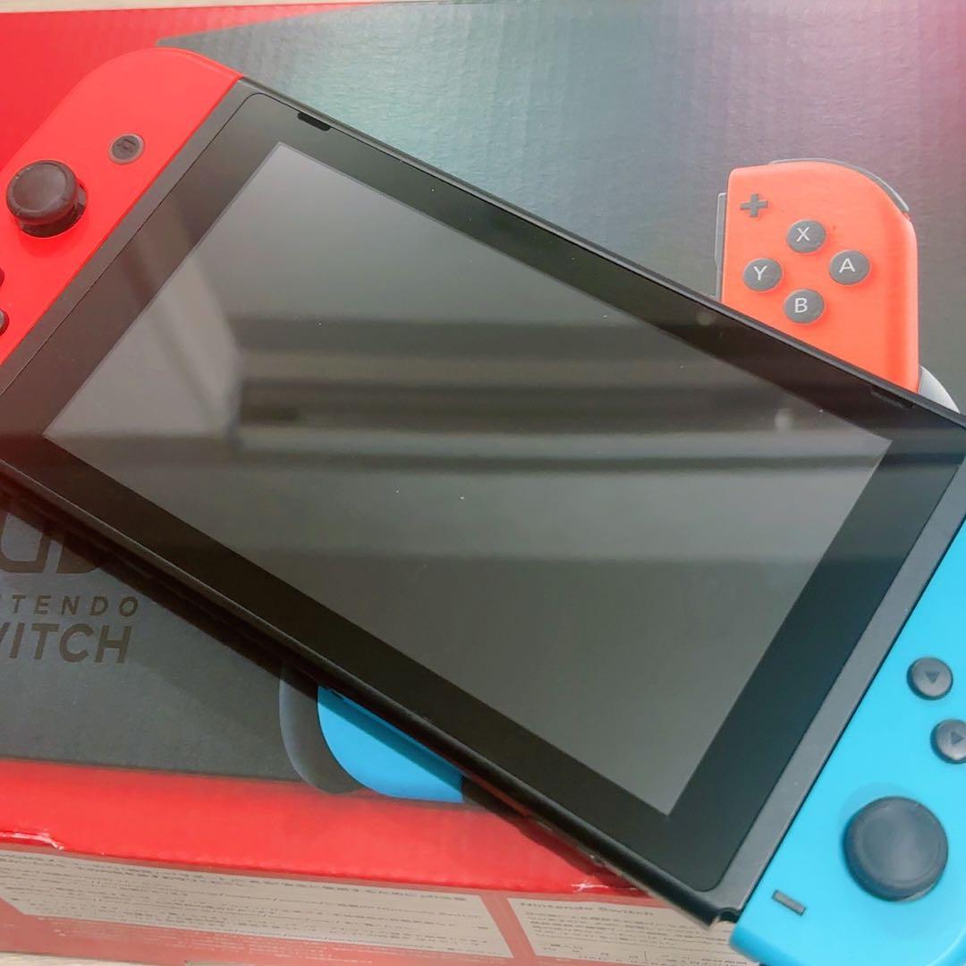 ⚠️今週削除 箱有りスタンドなし Nintendo Switch 本体 赤/青