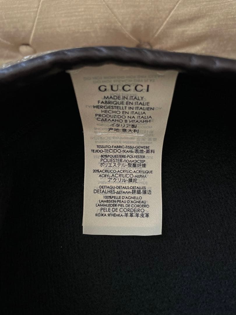 ☆kids用・新品未使用☆GUCCIベレー帽ブラックGGロゴSサイズ52cm