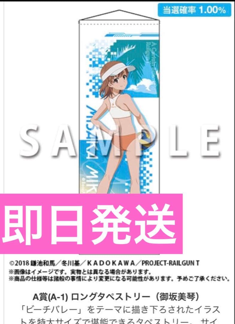 値下げ申請可。御坂美琴 とある科学の超電磁砲 ロングタペストリー