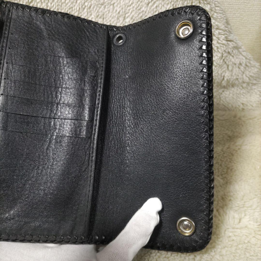 バイカーズウォレット　ライダースウォレット　財布　長財布　蛇革　コブラ　頭