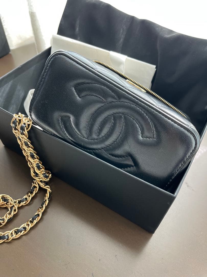 CHANEL チェーンショルダーバッグ バニティバッグ トップハンドル