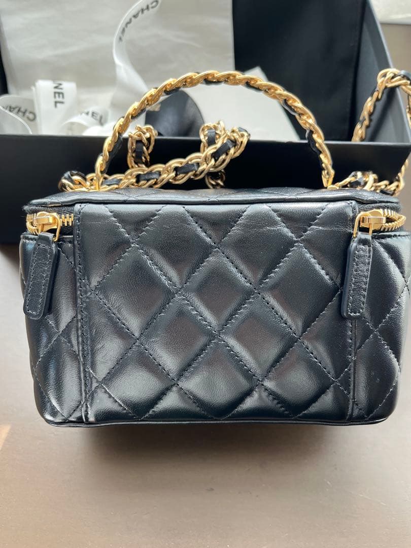 CHANEL チェーンショルダーバッグ バニティバッグ トップハンドル