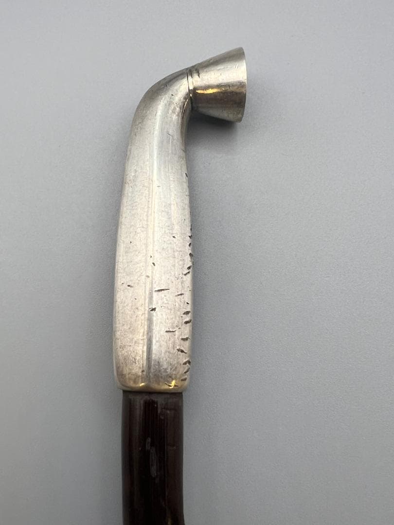 【海】純銀煙管　六角形　キセル　純刻印　銀細工　アンティーク　重量約48.8g