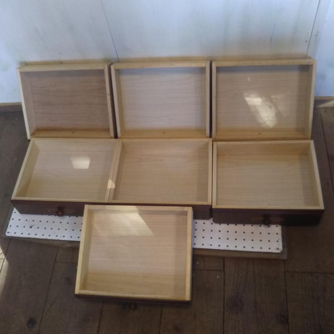 昭和レトロ　書類入れ　引き出し　７段チェスト　収納　小物入れ　木製　アンティーク