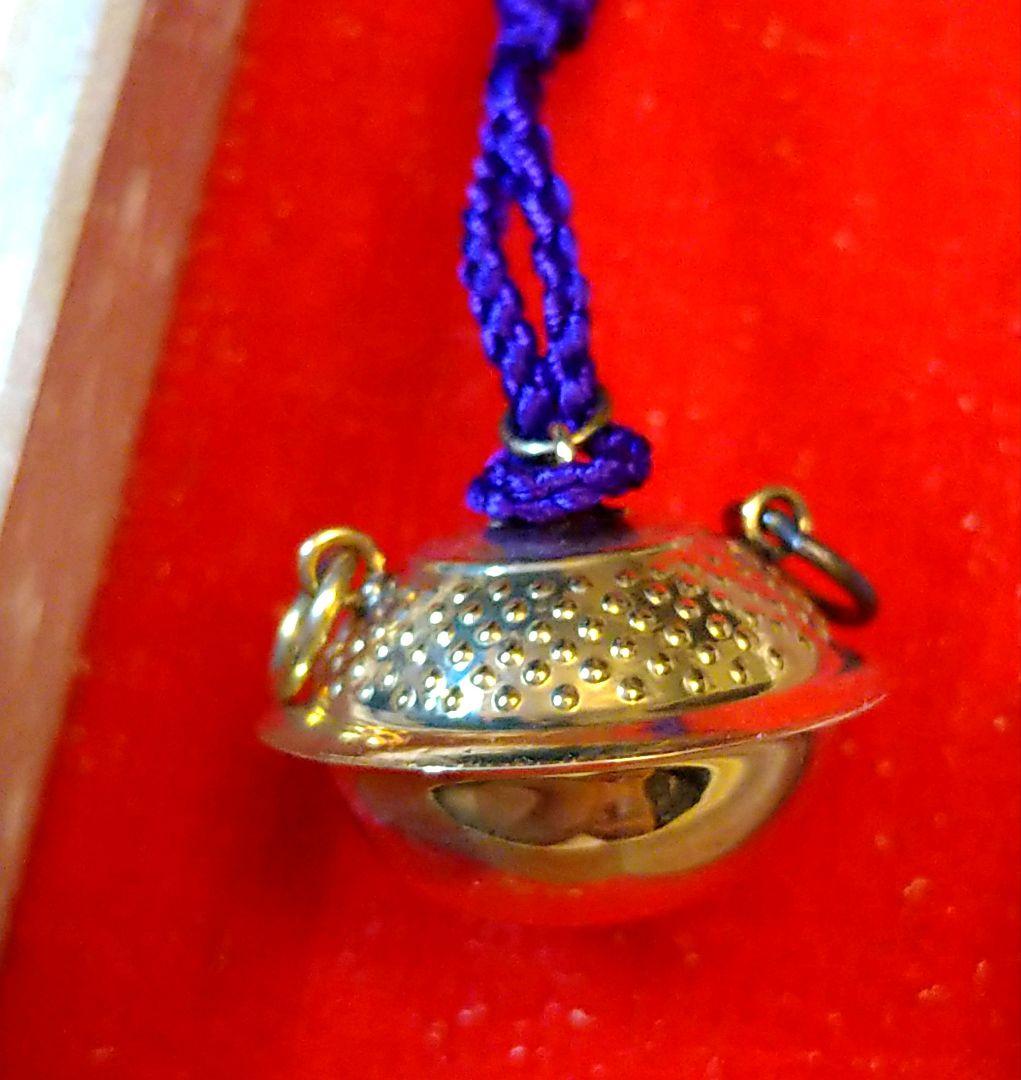 K18 茶釜 携帯ストラップ 縁起物 御守 ヴィンテージ