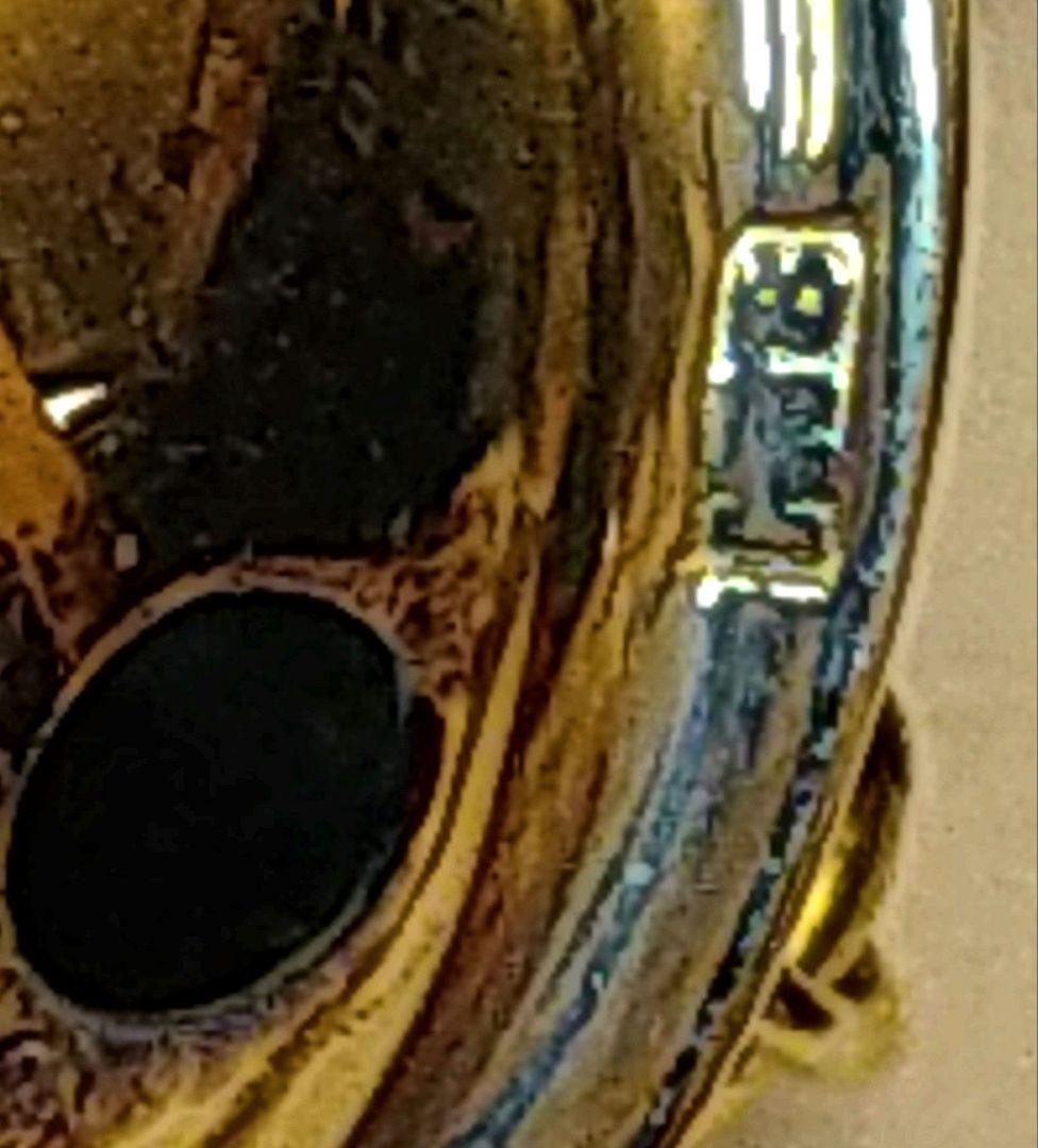 K18 茶釜 携帯ストラップ 縁起物 御守 ヴィンテージ