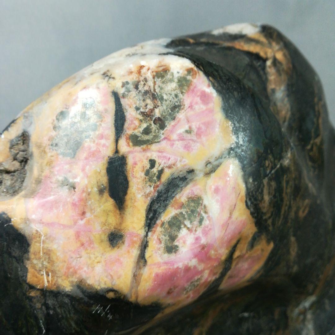 天然石　桜花石　鑑賞石　水石　置物　　木製台座