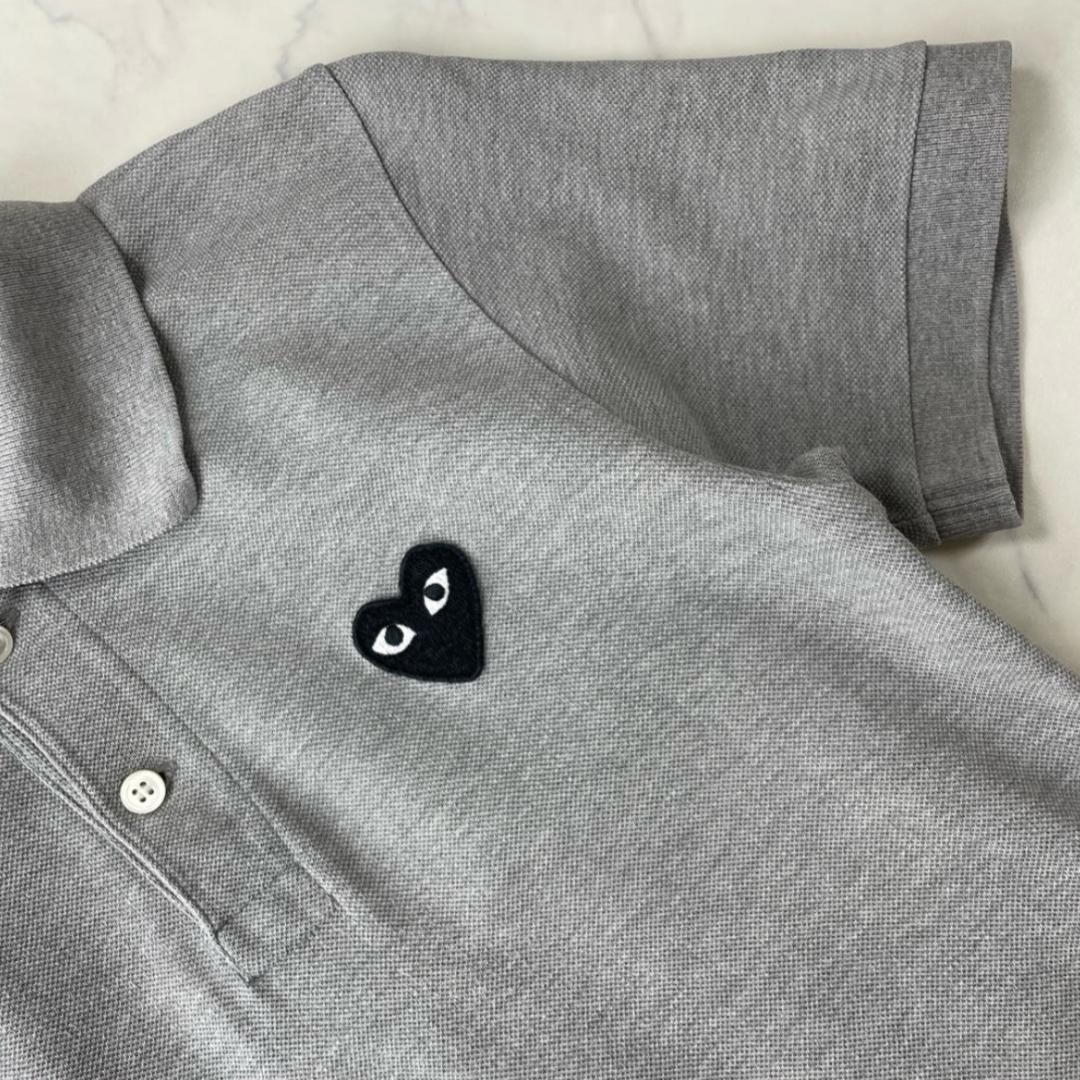 PLAY COMME des GARCONS 半袖ポロシャツ グレー Mサイズ