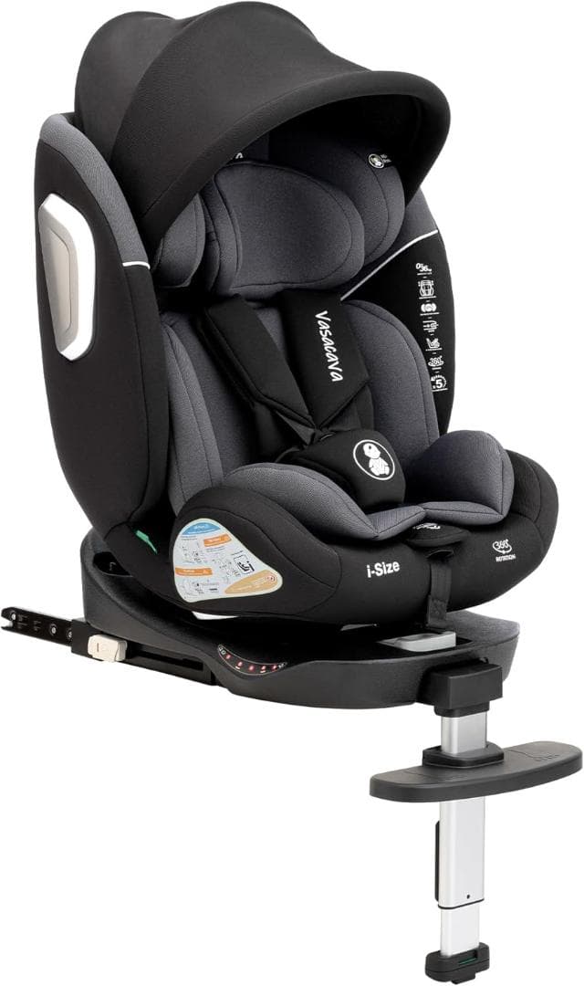 チャイルドシート 新生児～12歳頃 360°回転 ISOFIX +サポートレッグ