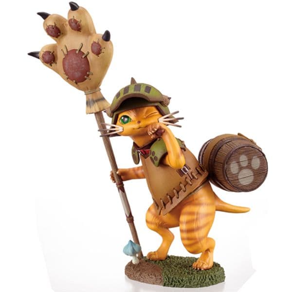 モンスターハンター2G　オトモアイルー　フィギュア　アメショー　茶トラ　セット