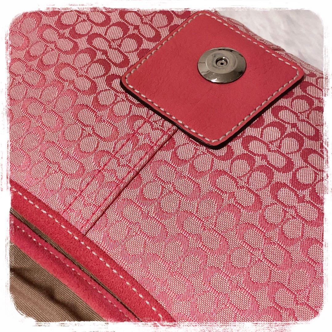 希少レア✧︎*。COACH SOHO ミニシグネチャーワンショルダーバッグ ピンク