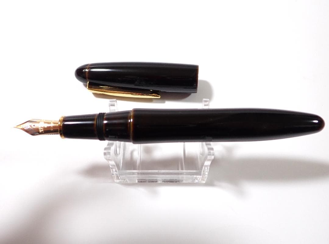 プラチナ 出雲 溜塗り 枇杷溜 外箱・木箱・説明書・付属品　全て揃い　新品完品