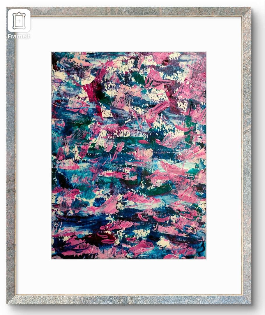 瞑想アート抽象画　油絵　3枚組