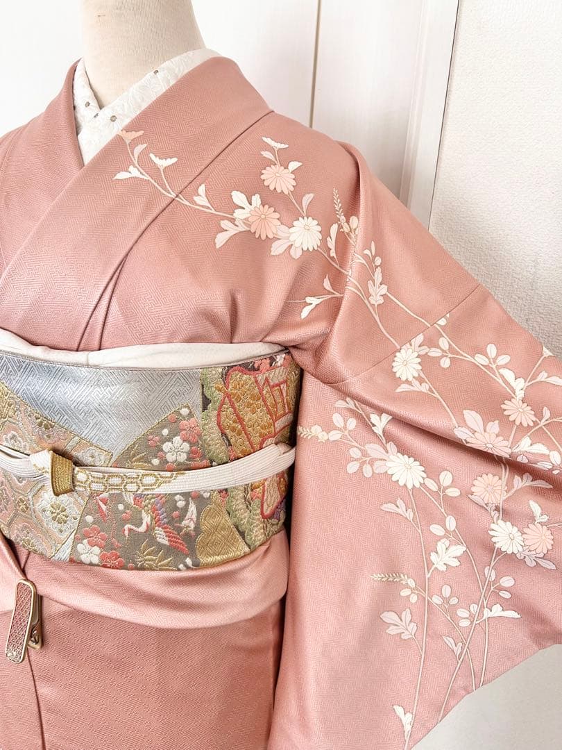 美品　正絹訪問着　紋付　フルセット4点　入学式　七五三　お宮参り