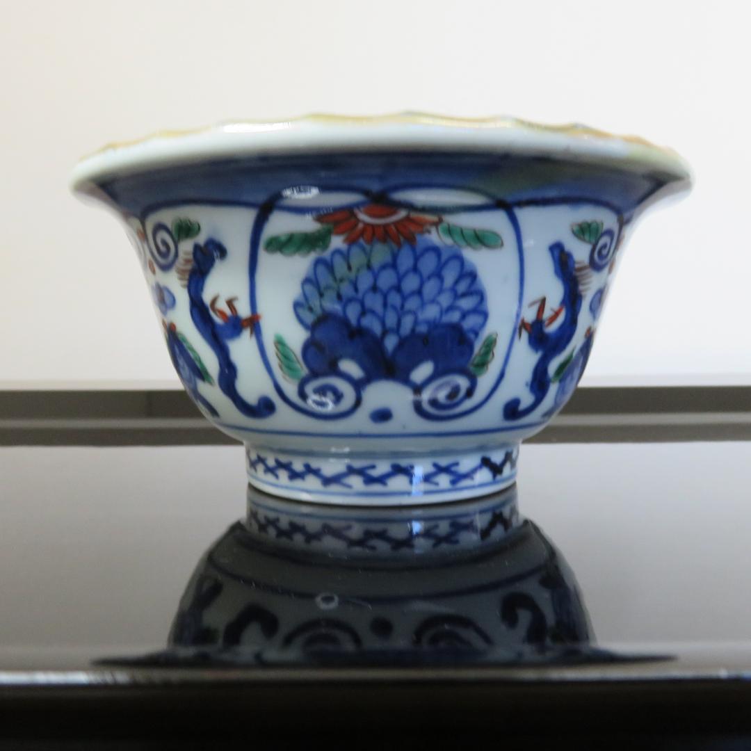 鉢 古伊万里 ザクロ 金彩 ニュウ トリアシ 色絵付け 銘 丼