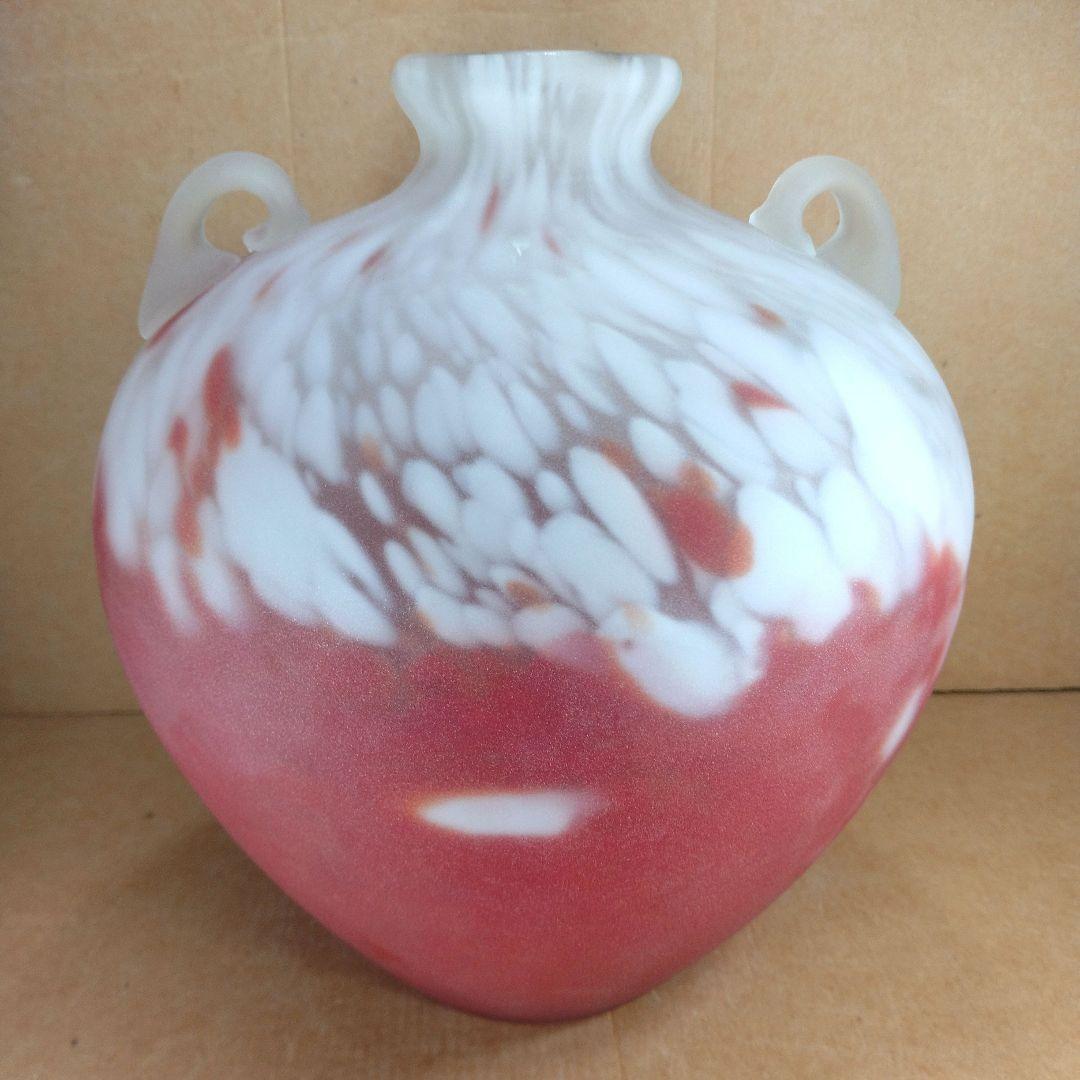 【本物保証】藤田喬平 手吹 花瓶 共箱 栞 美品 高さ22㎝大きめ