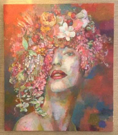 お花冠シリーズ オリジナル絵画 F10号サイズ