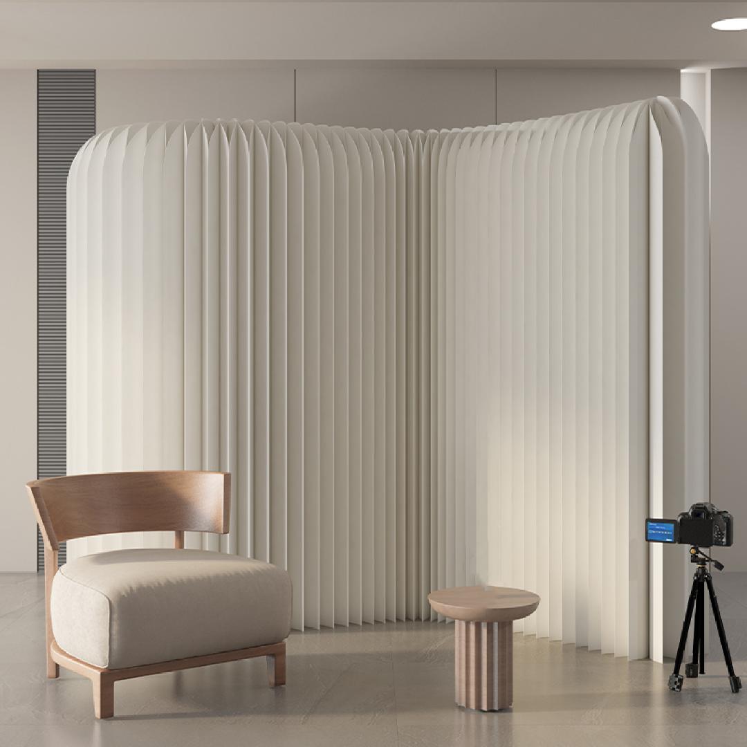 パーテーション間仕切り折り畳み式高さ1.6ｍ長さ3-4ｍ組立不要ついたて目隠し