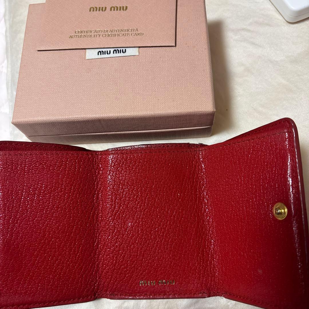 MIU MIU ラブレター 二つ折り財布 黒