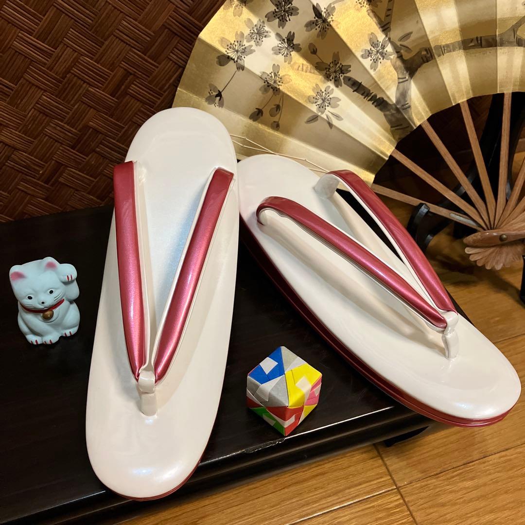 草履バッグセット❣️成人式 卒業式 前撮り等❣️人気のホワイト❣️Mサイズ 現品限り❣️