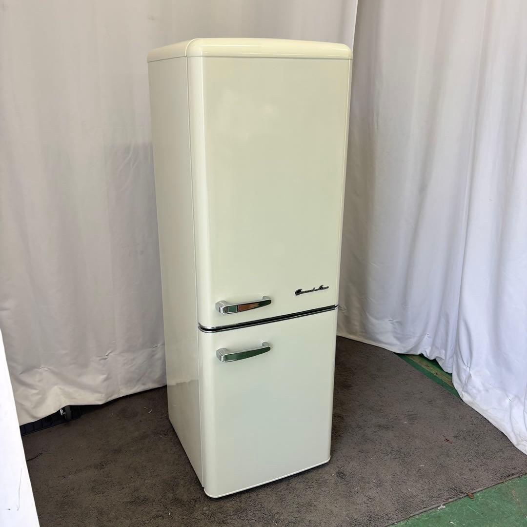 ★568　冷蔵庫　レトロ　可愛い　おしゃれ　設置無料　安い　最新　200㍑級