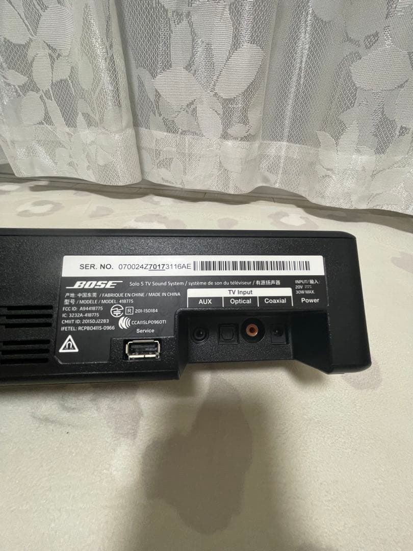 Bose solo 5 tvサウンド システム