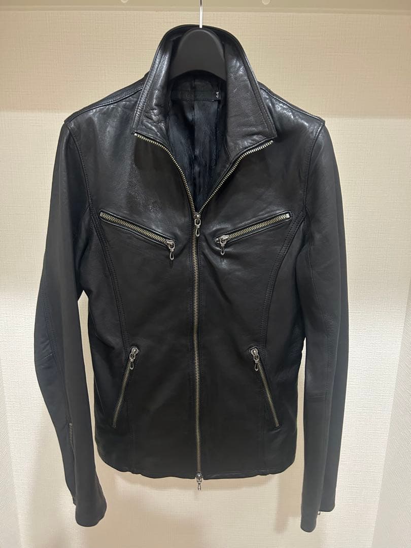 FUGA シングルレザーライダース　スタンドレザーライダース　羊革　ラムレザー