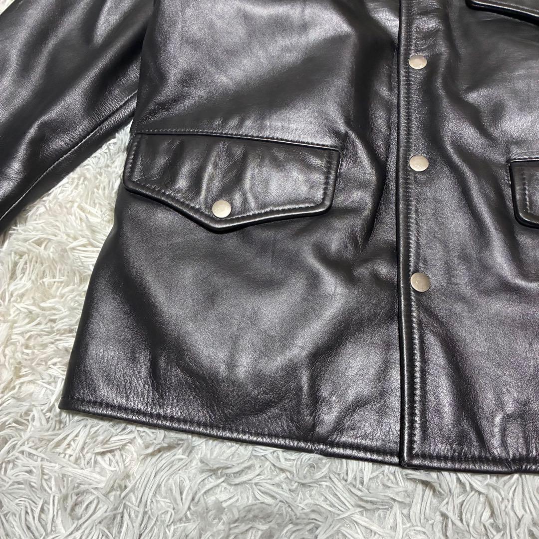 【未使用に近い】SERGIO×Haruf 本革 ライダース〈定価19,800円〉