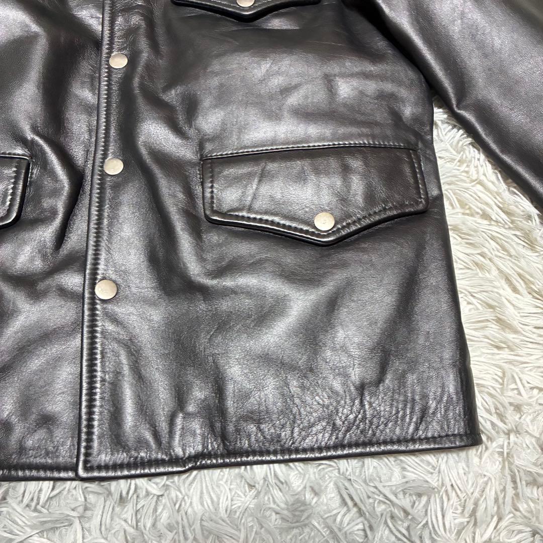 【未使用に近い】SERGIO×Haruf 本革 ライダース〈定価19,800円〉