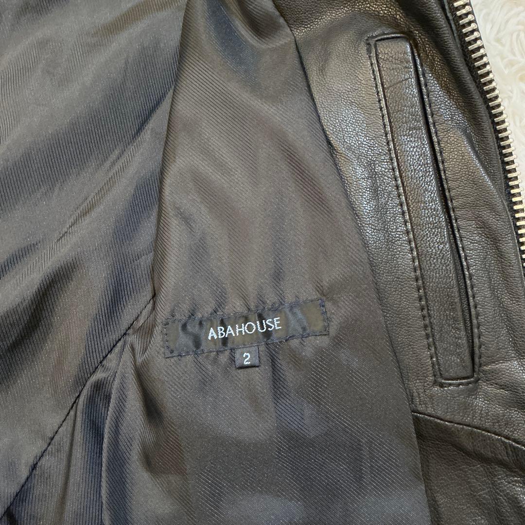 美品⭐︎アバハウス シングルライダース ボアレザージャケット 本革 山羊革 M 黒