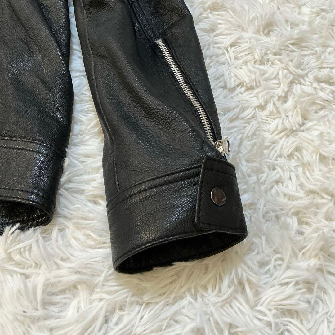 美品⭐︎アバハウス シングルライダース ボアレザージャケット 本革 山羊革 M 黒