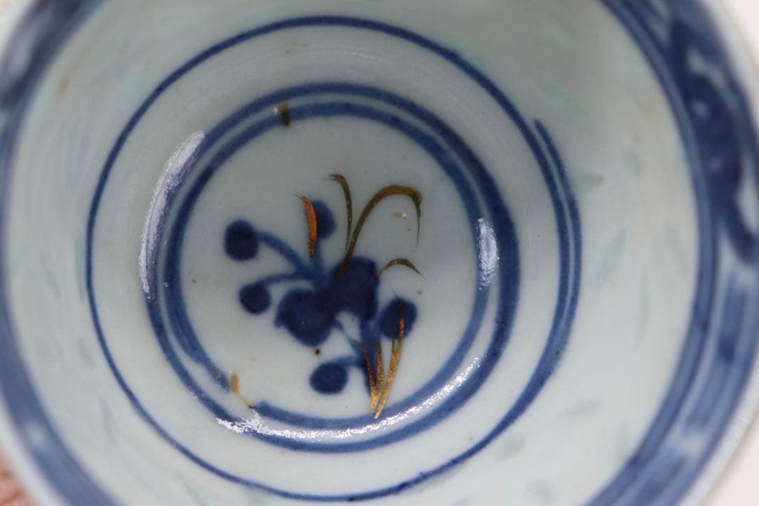 中国　清時代　康熙年製　玲瓏茶器　湯呑み5点　送料込み250626