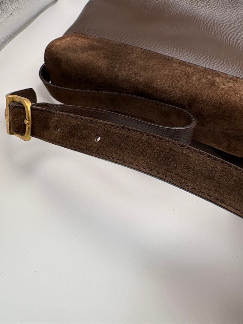 良品 フェンディ FENDI ショルダーバッグ ブラウン ヴィンテージ