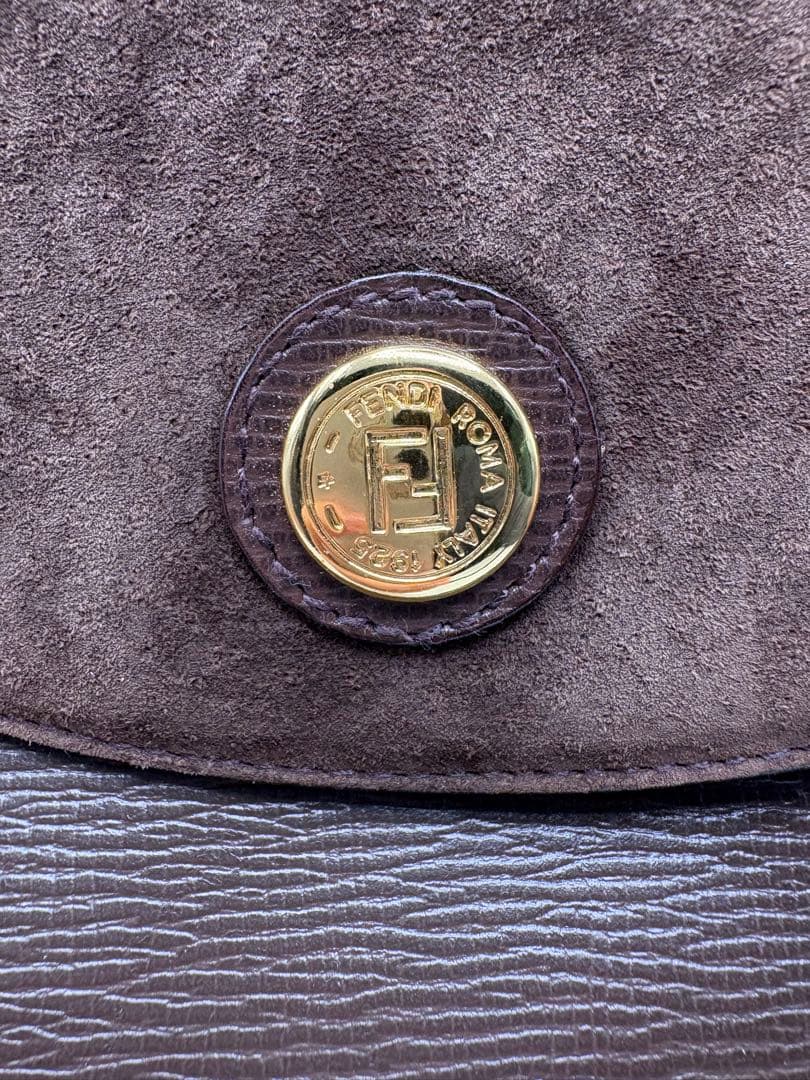 良品 フェンディ FENDI ショルダーバッグ ブラウン ヴィンテージ