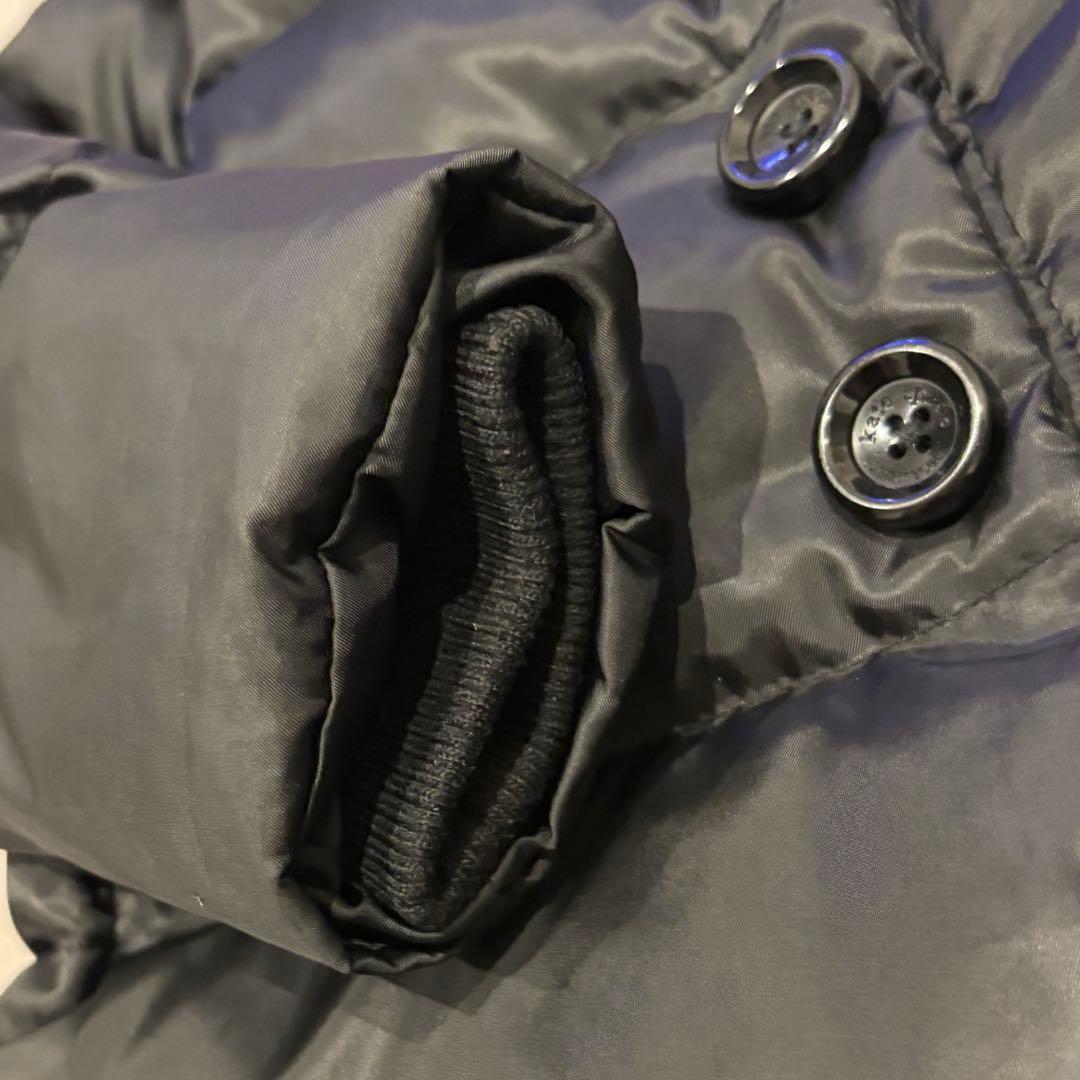 極美品ケイトスペード ダウンジャケット リボン 飾りボタン 裏地水玉 90