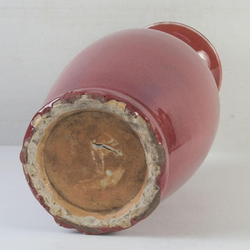 中国　缸豆紅釉　花瓶　V　9815A